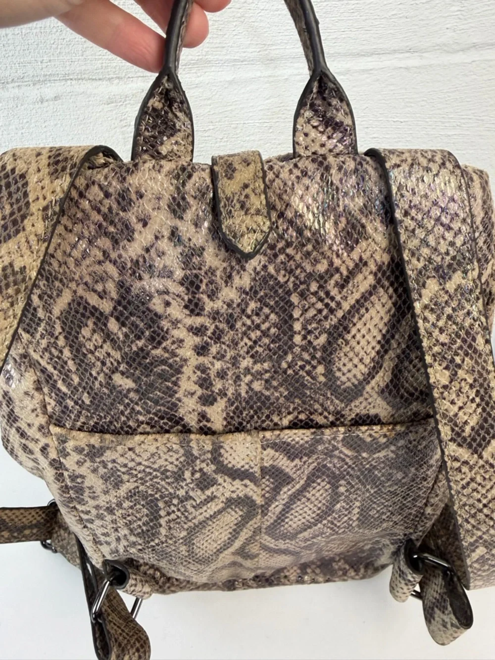 Aimee Kestenberg Tamitha Holographic Snakeprint Backpack